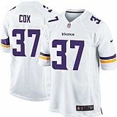 Nike Men & Women & Youth Vikings #37 Cox White Team Color Game Jersey,baseball caps,new era cap wholesale,wholesale hats